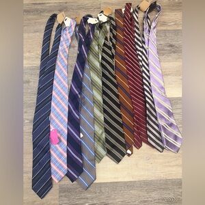 Lot of 10 Men's Designer Ties, Mix Colors Tradition Neck Ties, Italy US & more